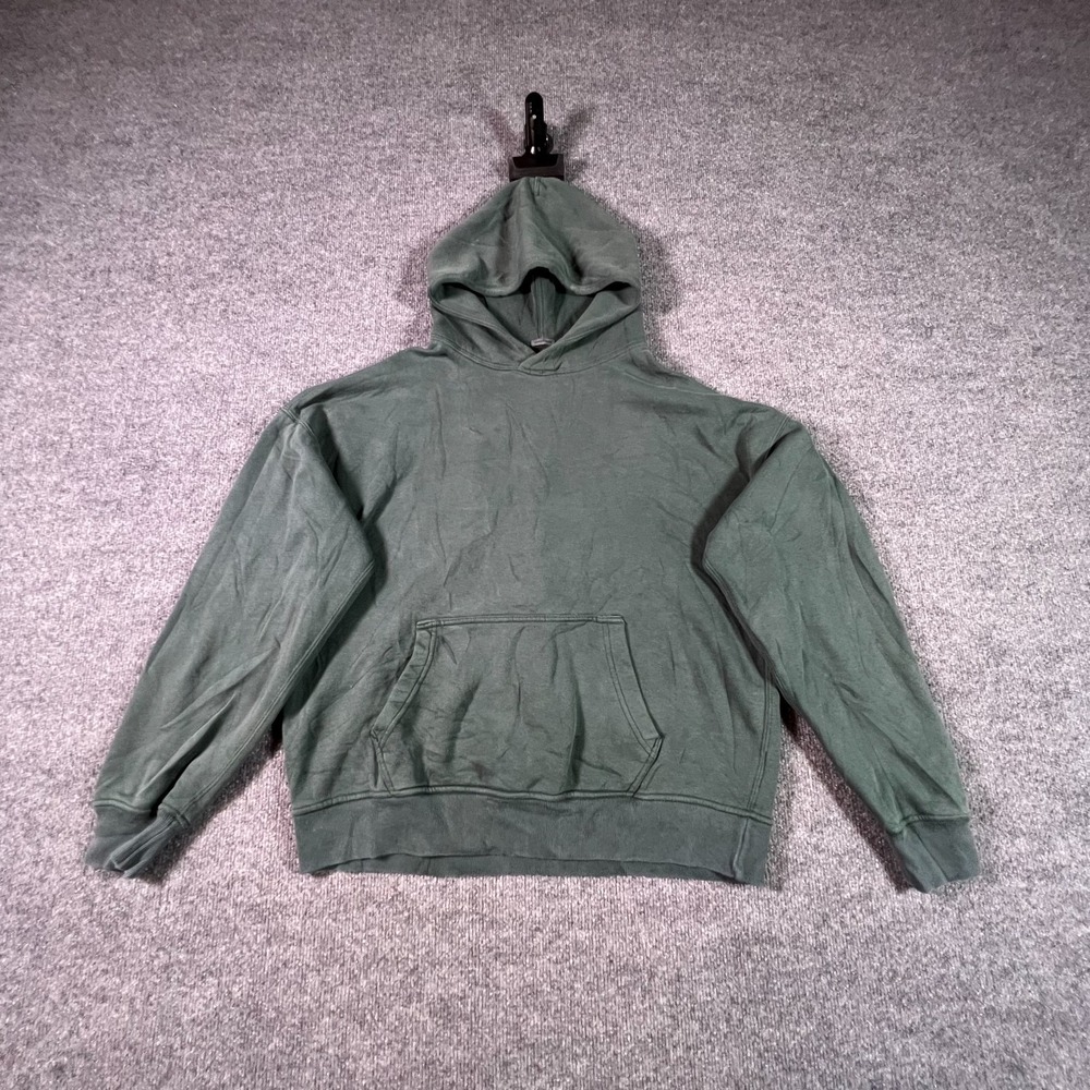Abercrombie & Fitch Oversized Hoodie Womens S Green Fleece Lined Pullover